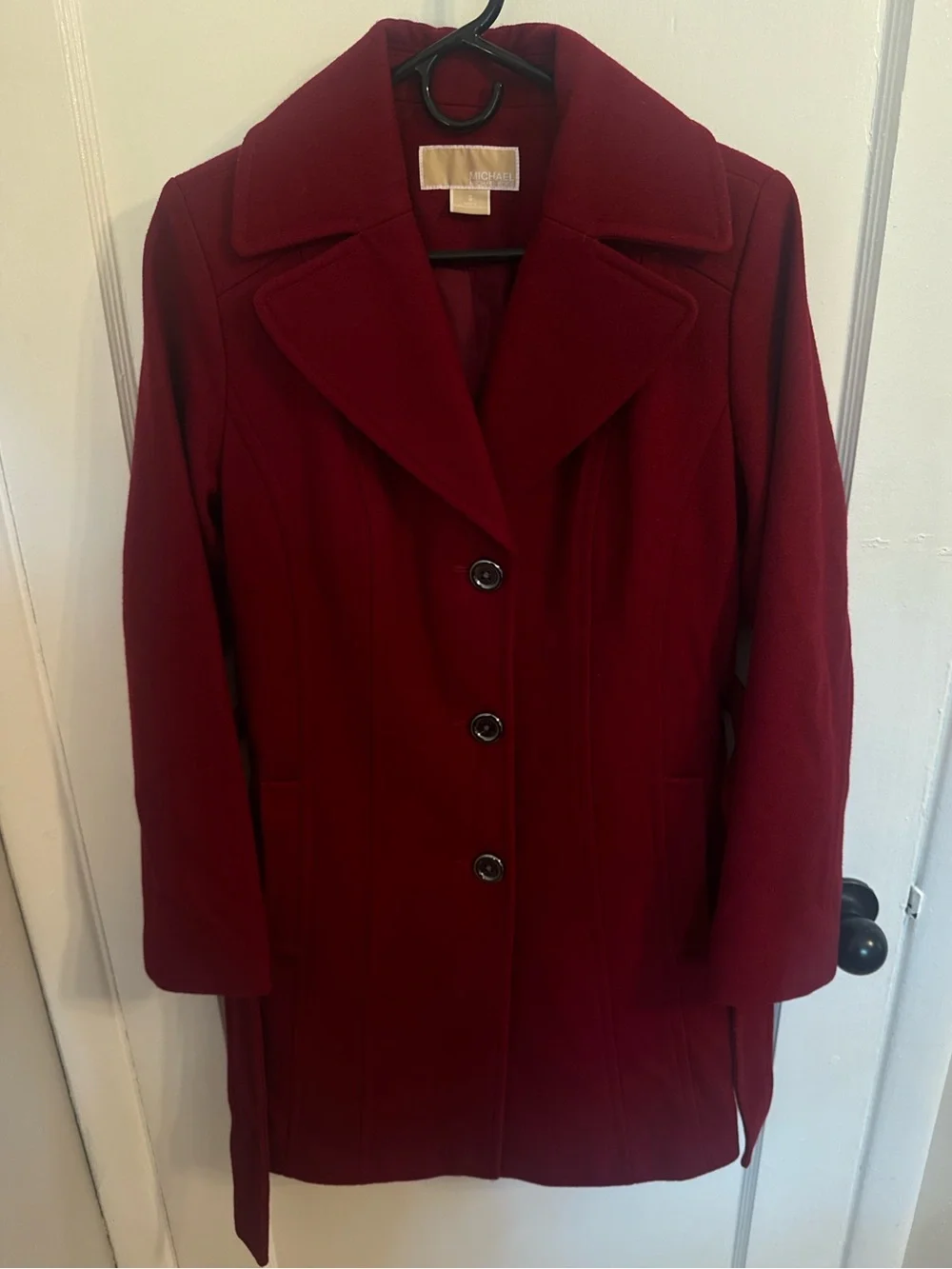 Michael Kors Red Wool Coat